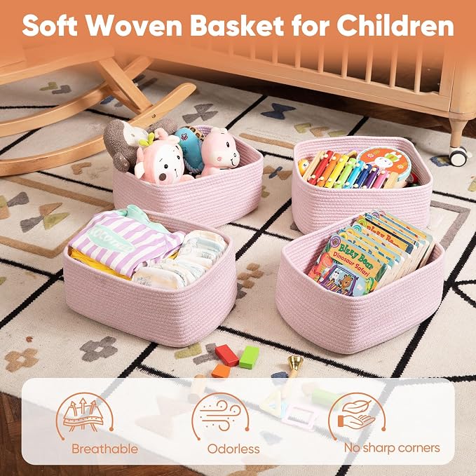 OIAHOMY 4 Pack 14.17*11.02*6.3IN Storage Baskets - Image 4
