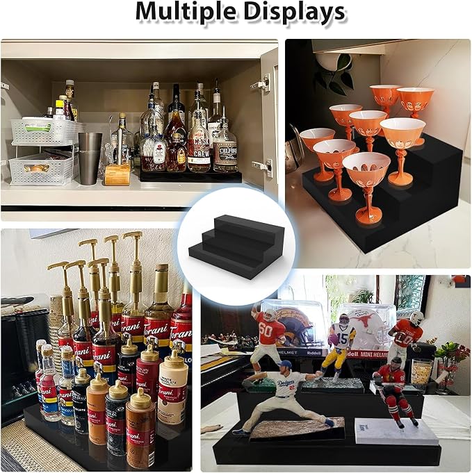 CHONOVO 3 Tier Liquor Bottle Display Shelf, Countertop Organizer - Image 6
