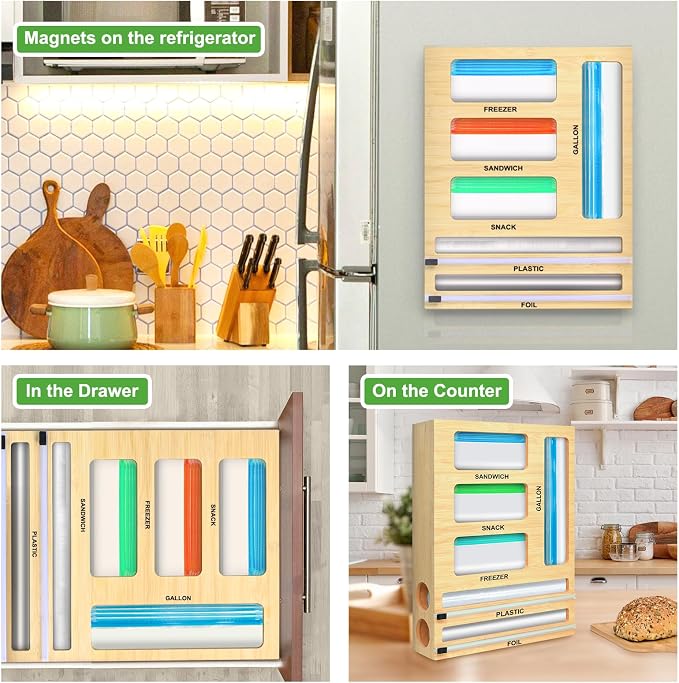 MSJGA Magnetic Food Bag Storage Organizer - Image 4