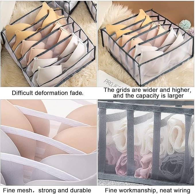 7 Grids Washable Wardrobe Clothes Organizer, Clothing Storage Bins, Drawer - Image 2