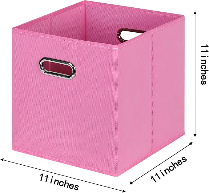 Fabric Cloth Storage Bins, Fabric Cube Bins Organizer - Image 2