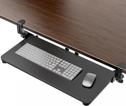 Large Keyboard Tray Under Desk, Pull Out Keyboard & Mouse Tray by XyndyxErgonomicDesign