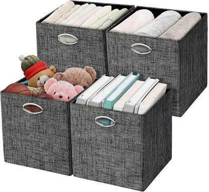 Posprica Storage Cubes, 12×12 Storage Bins, Foldable Storage Baskets Fabric by Posprica