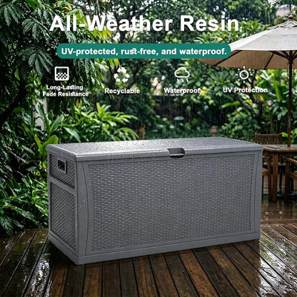 EHHLY 121 Gallon Outdoor Storage Box Large, Lockable Outside Storage Containers - Image 4