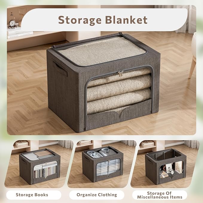 FHSQX 3 Pack Clothes Storage Bins - Image 2