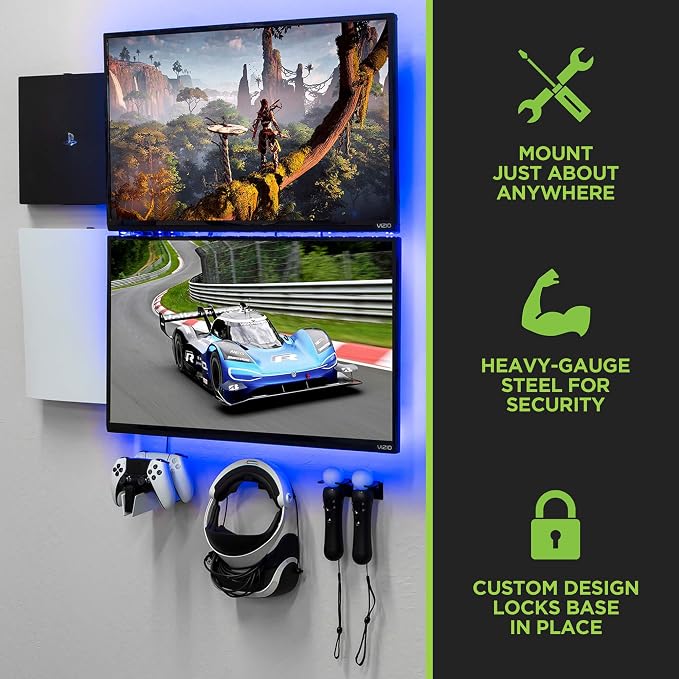 HIDEit Mounts Wall Mount for PS5 DualSense Charging Station - Image 3