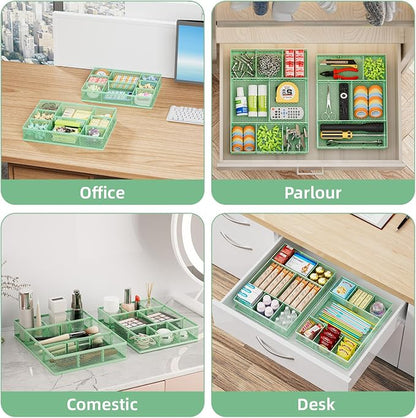 Marbrasse 2 Pack Desk Drawer Organizer, Mesh Drawer Organizer Tray - Image 3
