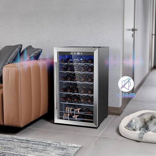 COWSAR 37 Bottle Wine Fridge, 4.45 Cu.Ft Freestanding Commercial Beverage - Image 6