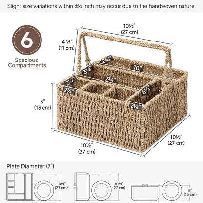 StorageWorks Wicker Silverware Organizer - Image 3