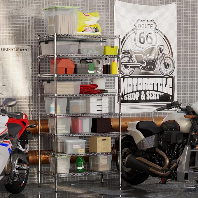 21" Deep x 36" Wide x 74" Height Wire Shelving Kit | 8-Tier | NSF Commercial - Image 6