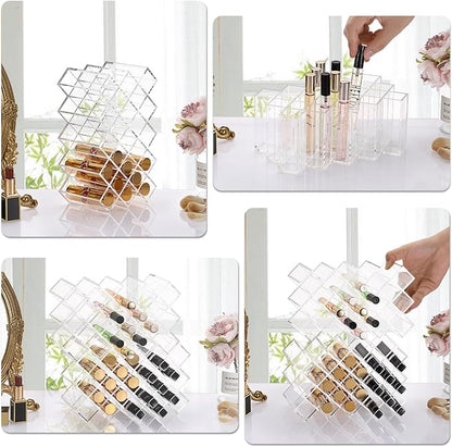ELLDOO Rollerball Perfume Organizer, 23 Spaces Clear Acrylic Perfume Storage - Image 4
