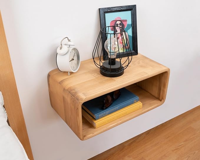 Floating Nightstand Wooden, Bedside Table, Nightstand Shelf, Wall Mounted - Image 6