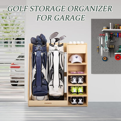 wingyz Wooden Golf Storage Organizer - Image 4