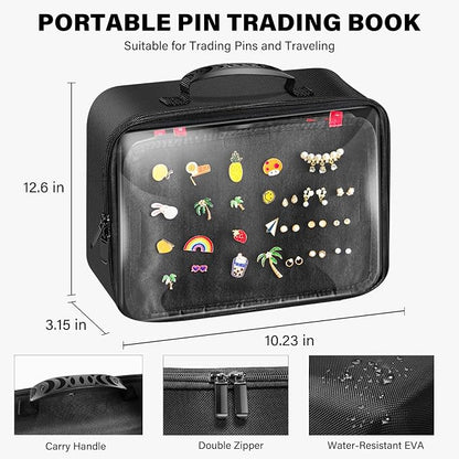 Enamel Pin Display Bag EVA Hard Shell Pin Trading Book, 18 Page Collectible Pin - Image 5