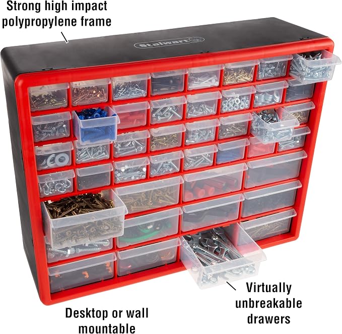 Storage Drawers-44 Compartment Organizer Desktop or Wall Mountable Container - Image 4