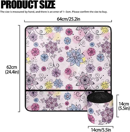 Pastel Floral Swirl Sewing Machine Mat Foldable Non Slip Sewing Machine - Image 5