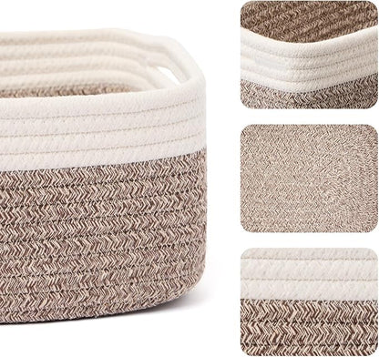Small Storage Baskets for Organizing | Closet Organizer Bins | Shelf Toy Basket - Image 2