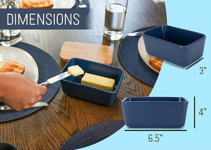 Nat & Jules Ceramic Stoneware 1/2 Pound, 2 Sticks Butter Dish - Image 2