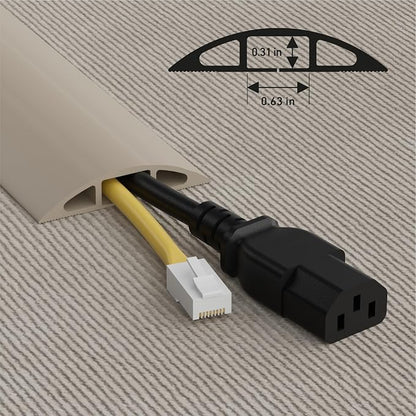 D-Line 6ft Floor Cord Cover, Cable Protector, Hide Extension Cords, Protect - Image 3