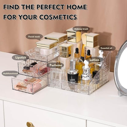 Clear Makeup Organizer for Vanity, Desk Makeup Caddy - Image 3