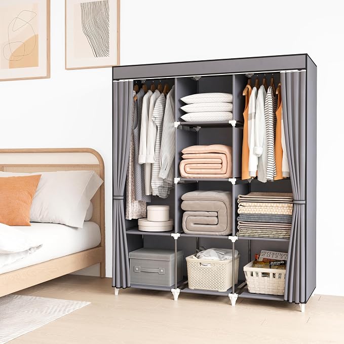 Portable Closet, 51 Inch Wardrobe Closet - Image 2