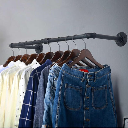 WEBI Clothing Rack Wall Mount, Heavy Duty Iron Garment Rack Bar, Retail Display - Image 4