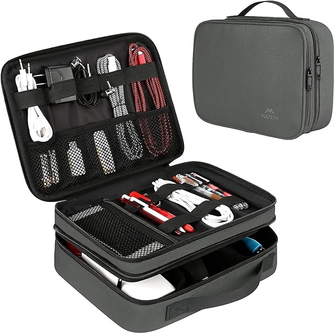 MATEIN Cord Organizer Bag, Travel Universal Cable Organizer Case, Medium by MATEIN