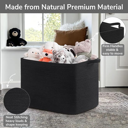 Goodpick Large Woven Storage Basket, 105L Extra Large Blanket Basket - Image 6