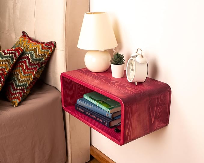 Floating Nightstand Wooden, Bedside Table, Nightstand Shelf, Wall Mounted - Image 5