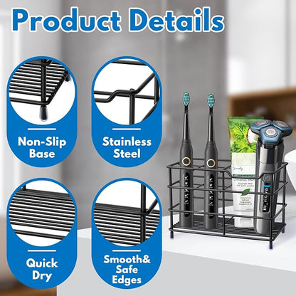 Urbanstrive 304 Stainless Steel Bathroom Toothbrush Holder Toothpaste Holder - Image 6
