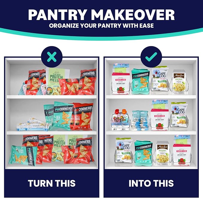 ELTOW 6-Pack Snack Organizer, 3-Compartment Plastic Bins - Image 7
