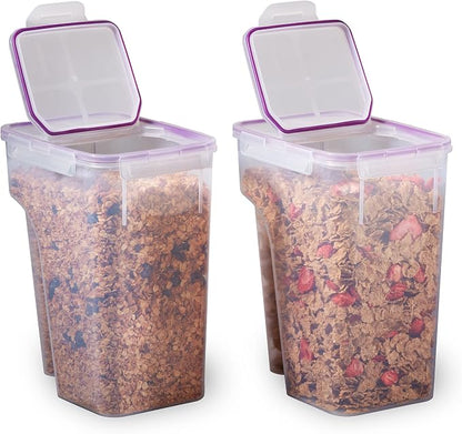 Snapware Airtight 2-Pack Cereal Dispenser Storage Containers, Flip-Top Lid BPA by Snapware