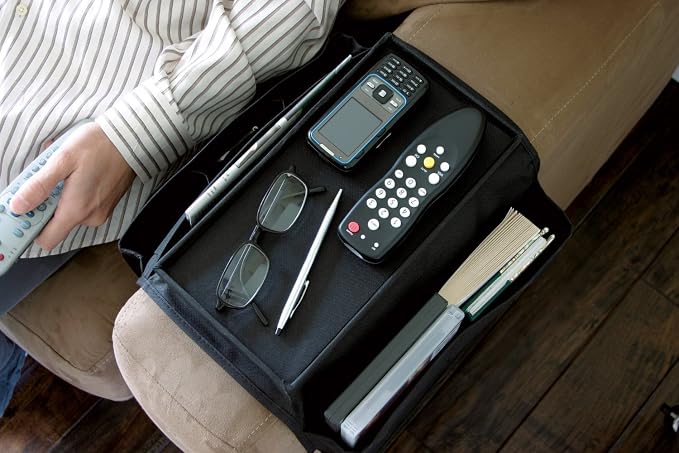 6 Pockets TV Remote Control Organizer, Home Sofa Console Folding Table - Image 7