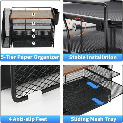 OPNICE Desk Organizer, 5-Tier Desktop File Organizer - Image 3