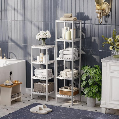 SMIBUY Bathroom Storage Shelf, 4-Tier Bamboo Rack Organizer - Image 4