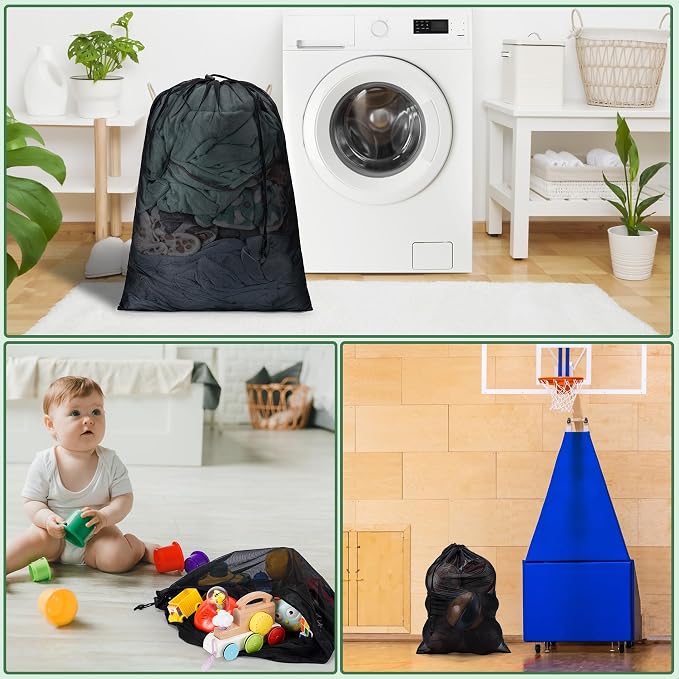 Aegero 2 Pack Mesh Laundry Bags, Machine Washable Dirty Clothes Organizer - Image 7