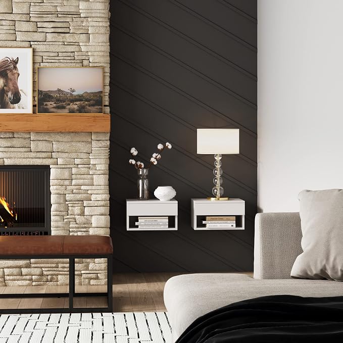 Nathan James Jackson Wall Mounted Floating Bedroom Nightstand - Image 3