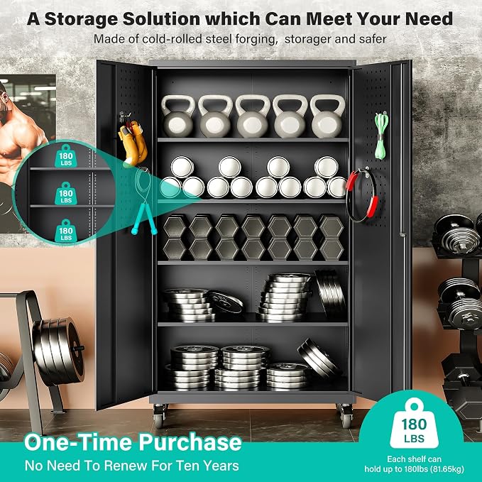 Wide & Deep Metal Storage Cabinet - Image 5