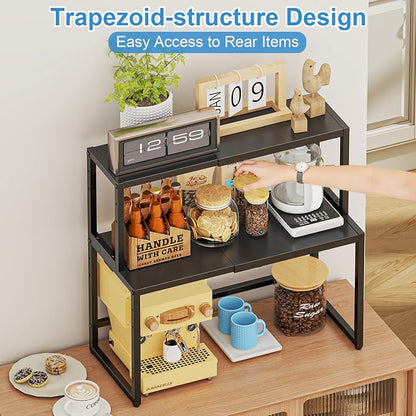 2 Pack Expandable Cabinet Countertop Shelves, Heavy Duty Metal Shelves - Image 5