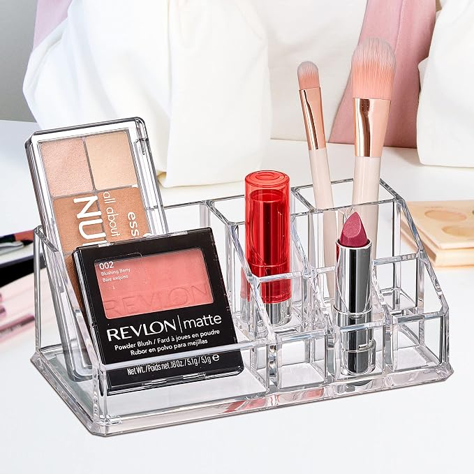 Amazing Abby - Tiffany - Acrylic Cosmetic Organizer, Transparent Plastic Makeup - Image 2