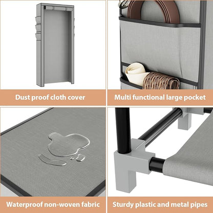 VTRIN Vertical Narrow Shoe Rack Organizer Tall Shoe Rack - Image 4