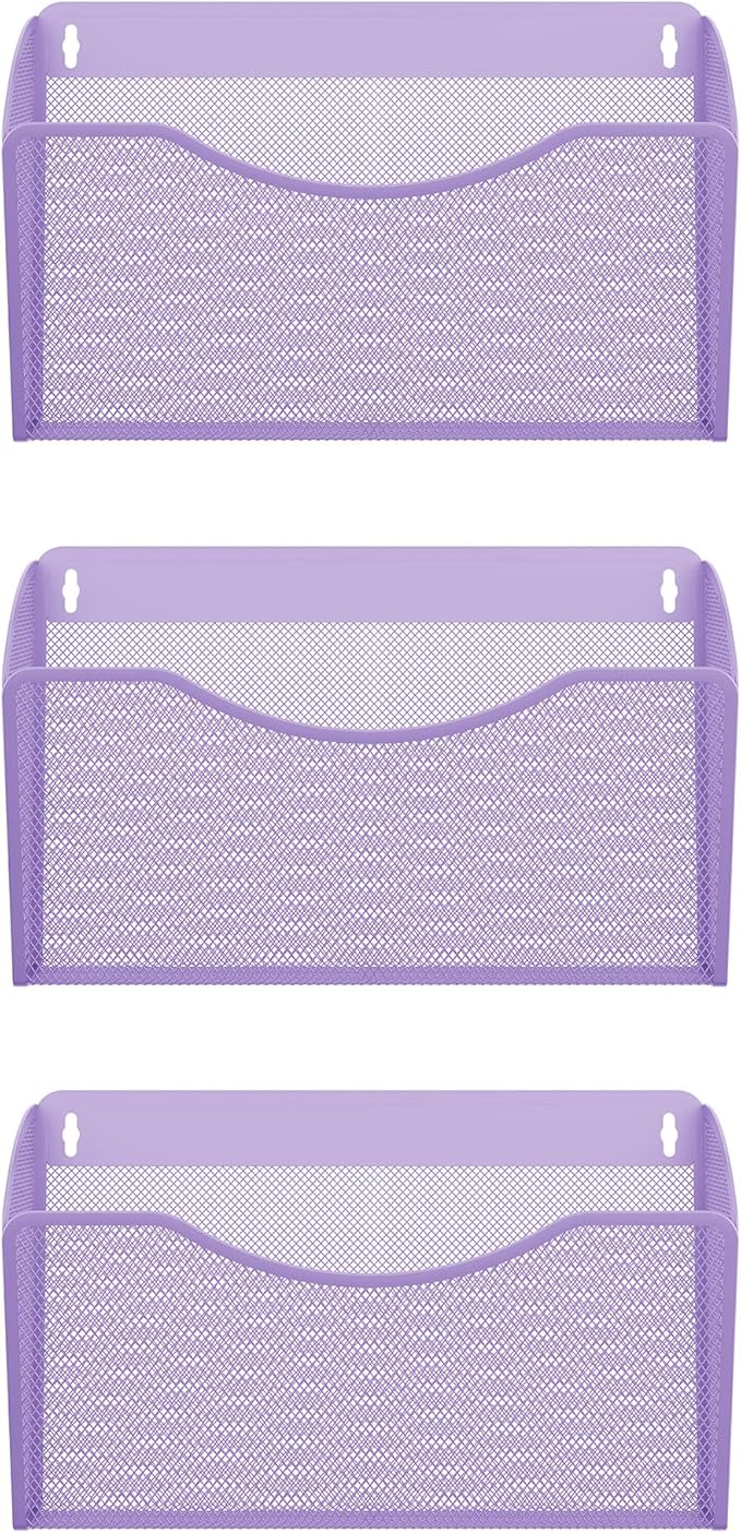 EasyPAG Wall File Organizer, Metal Mesh Hanging File Folder Holder - Image 2