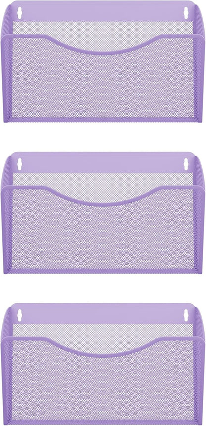 EasyPAG Wall File Organizer, Metal Mesh Hanging File Folder Holder - Image 2