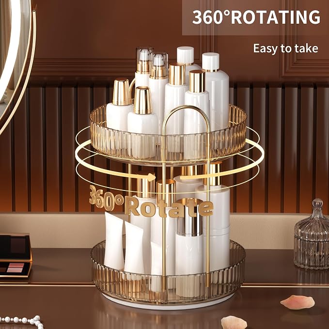 YCIA&DONE 360 Rotating Makeup Organizer and Storage - Image 3