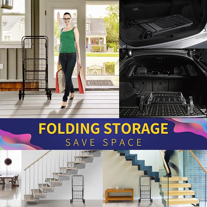 BIEAMA Folding Shopping Cart - Image 8