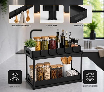 2 Pack Under Sink Organizer, Pull-Out Cabinet Storage Organizers - Image 6