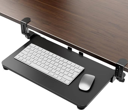 Small Keyboard Tray Under Desk, Pull Out Keyboard & Mouse Tray by XyndyxErgonomicDesign