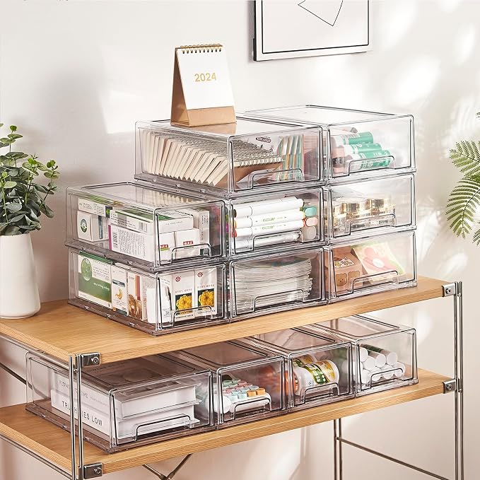 clear Drawer-Type Plastic Storage Box Bins Organizer，Family First Aid Kits - Image 5