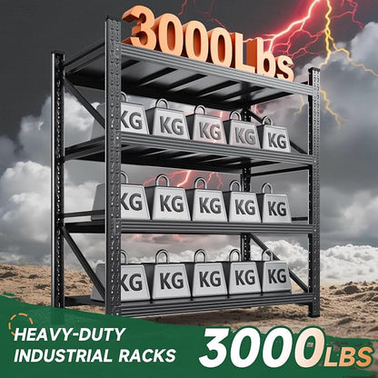Letaya 3000LBS Storage Shelves Heavy Duty, 4 Tier Adjustable Utility Rack Shelf - Image 3