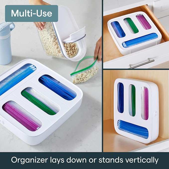 YouCopia StoraBag Food Bag Dispenser, Family Size 4-Slot, Plastic Sandwich Bags - Image 7